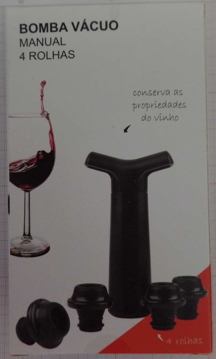 Bomba de Vácuo Manual para Vinho (BOX)
