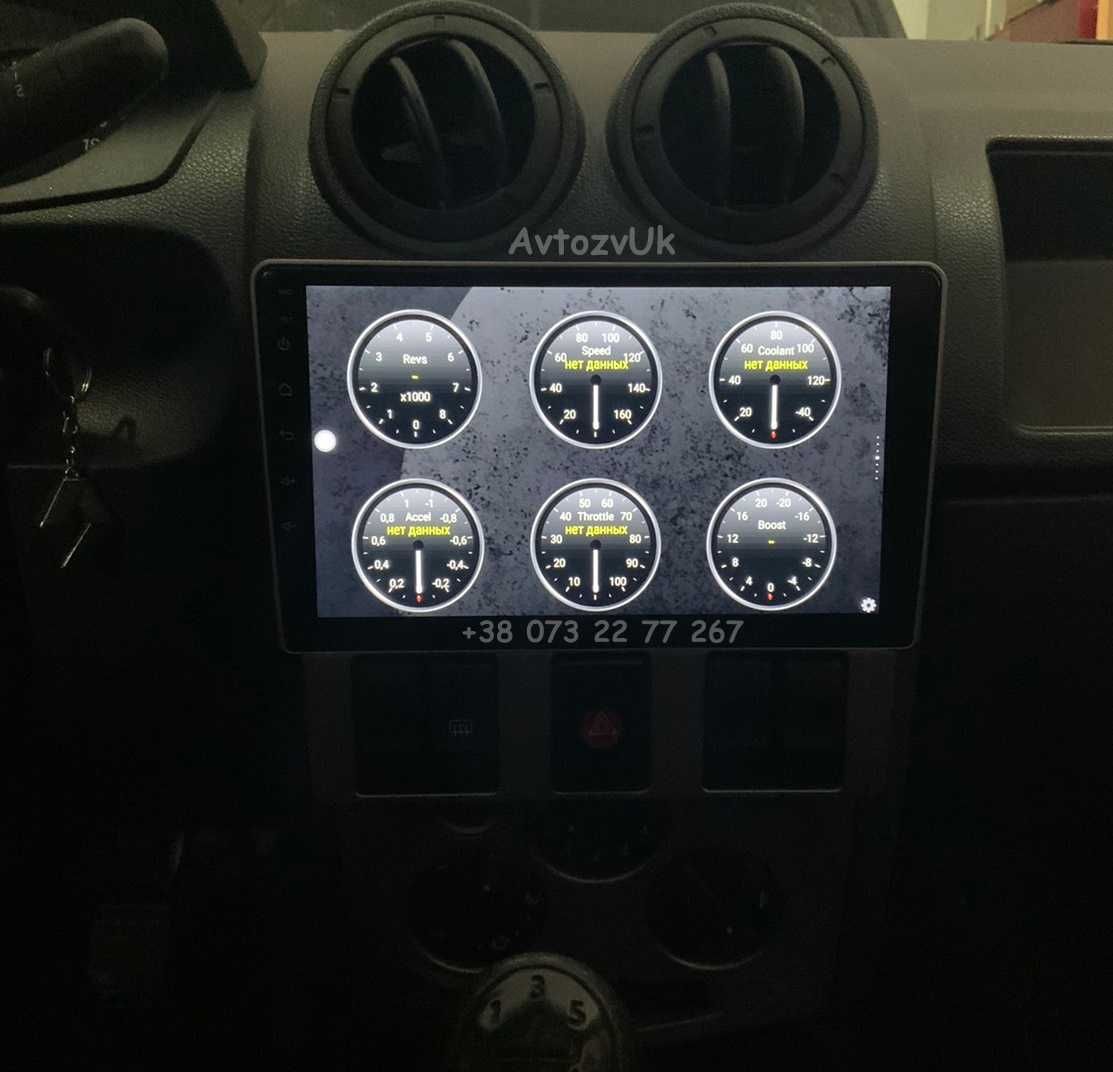 Магнитола LOGAN SANDERO DUSTER Renault LARGUS Lada NIVA VAZ Android 14