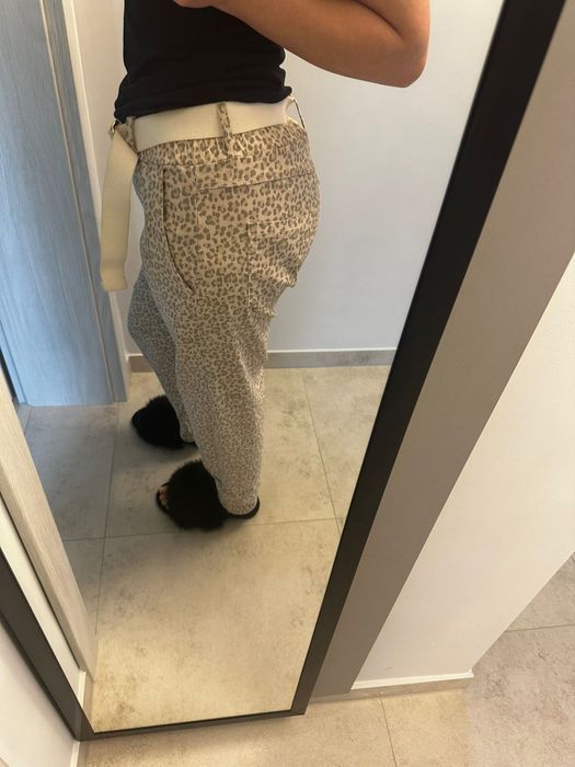 Jeansy panterka z paskiem