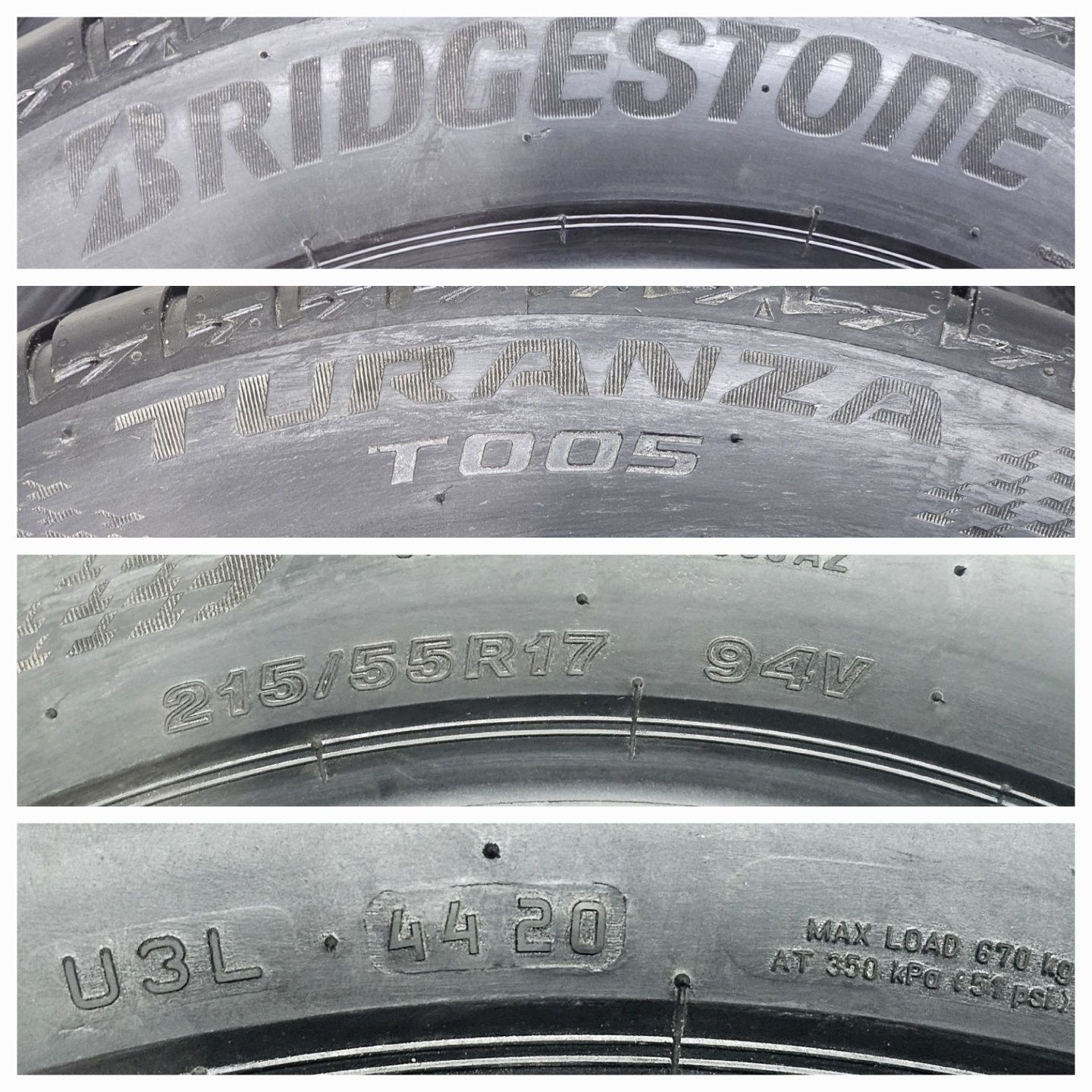 Bridgestone Turanza T005 215/55r17 94V
