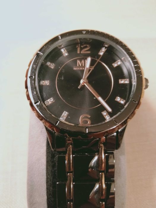 Zegarek naręczny Meister Anker - ceramiczny, kolor czarno złoty