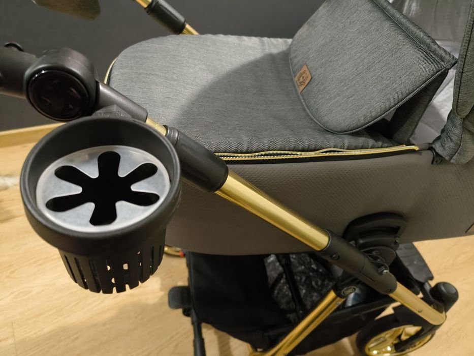 Wózek 2w1 Adamex Reggio Special złoty szary