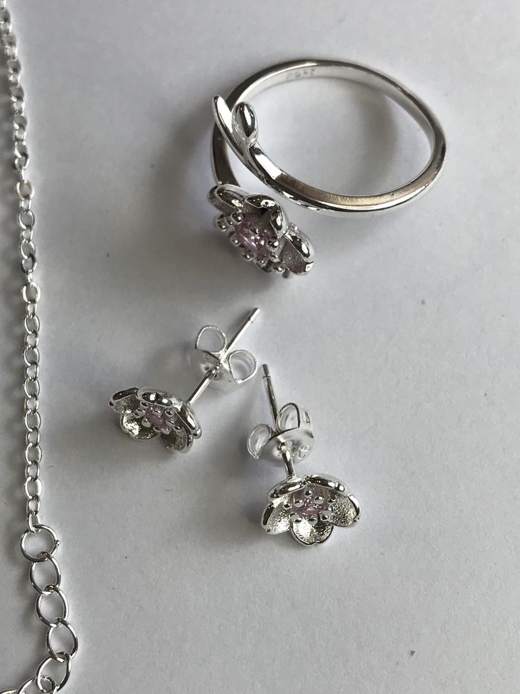 #komplekt biżuterii ślubnej #komplekt925 sakura