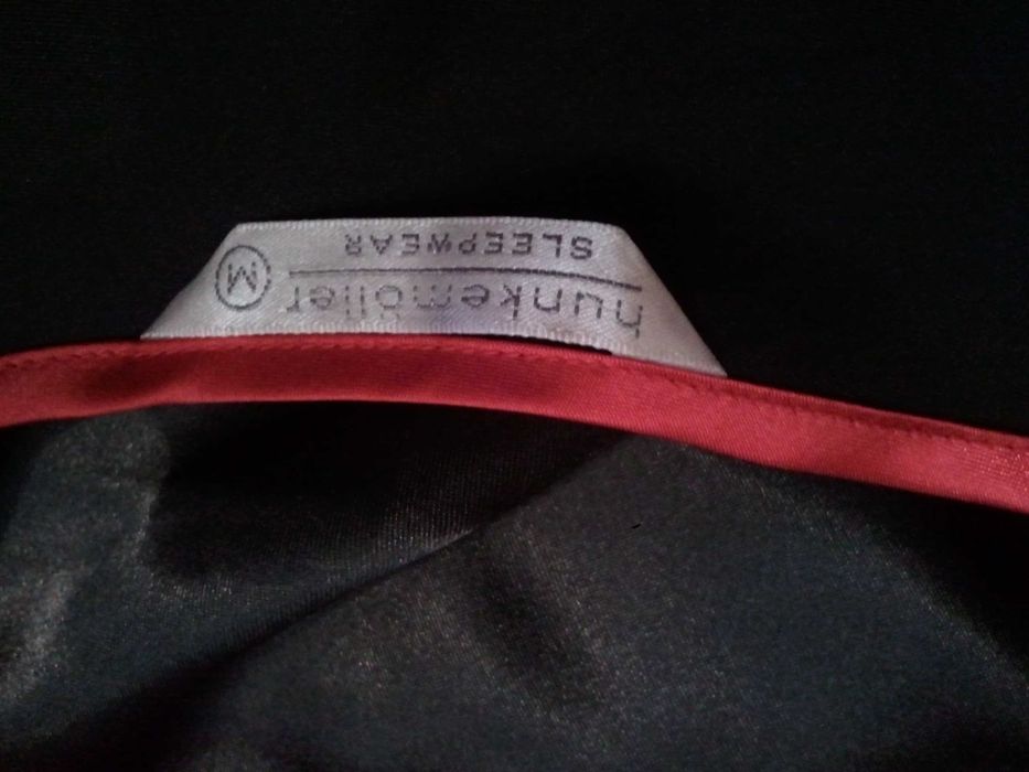 Комбинация Дракон чёрный атлас пеньюар бренд hunkemoller