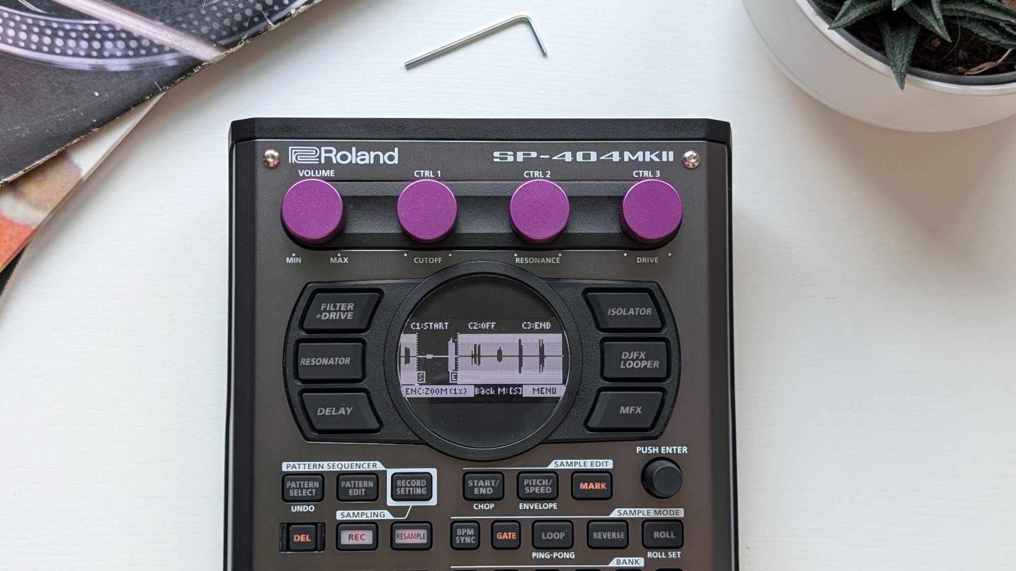 Roland SP 404 Mk2 zestaw metalowych pokręteł piękne kolory matowe