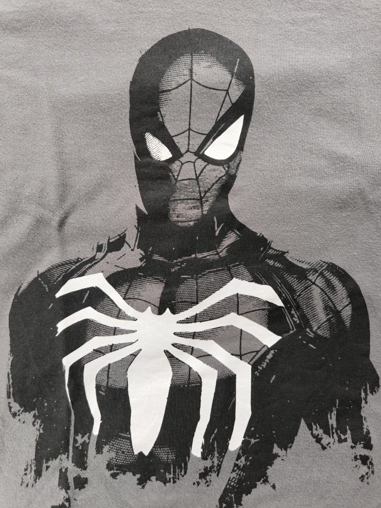 Szara bluzka koszulka długi rękaw Spiderman Sinsay