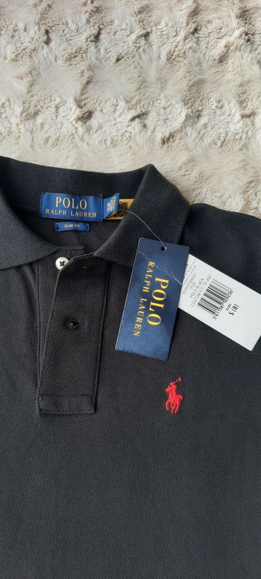 Czarna dziecięca polówka Polo Ralph Lauren rozmiar S/140