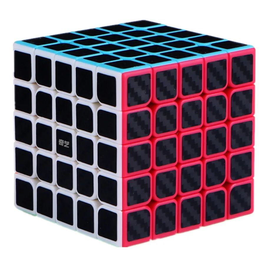 kostka qiyi 5x5x5 podstaw algorytmy logiczna carbon fiber sticker cube