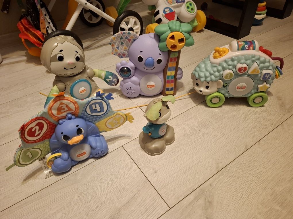 Linkimals fisher price 5 szt. łoś, leniwiec, koala, jeż, paw FISHER