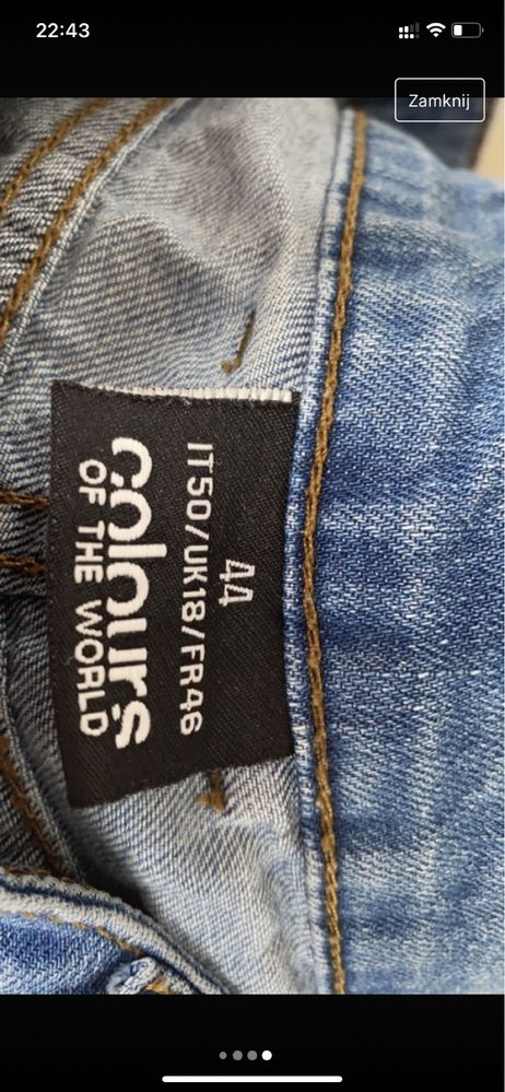 Spodnica jeans rozmiar 44