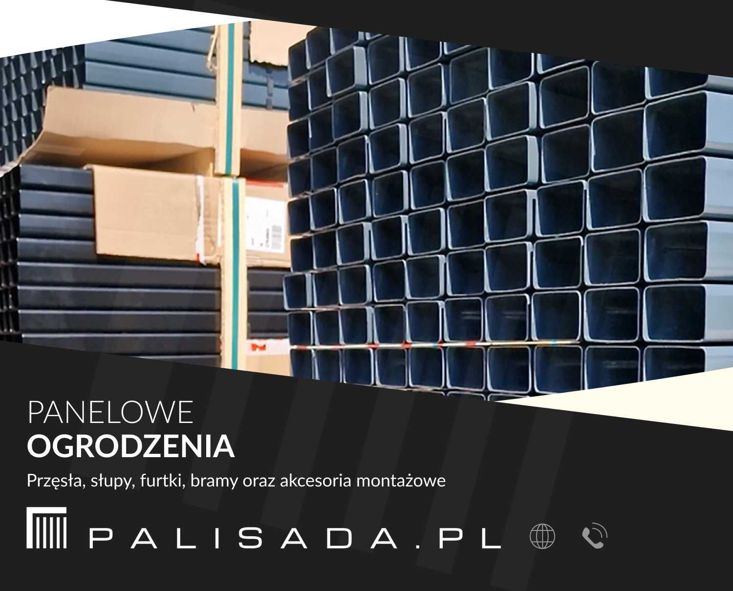 Słupek ogrodzeniowy Ogrodzenie panelowe z akcesoriami ZESTAWY POD DOM
