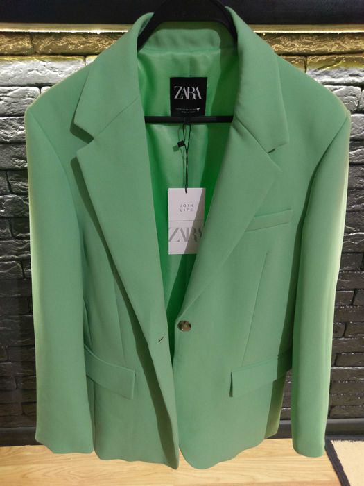 ‼️ Новый яркий брючный костюм ZARA.Блейзер оверсайз,Брюки полной длины