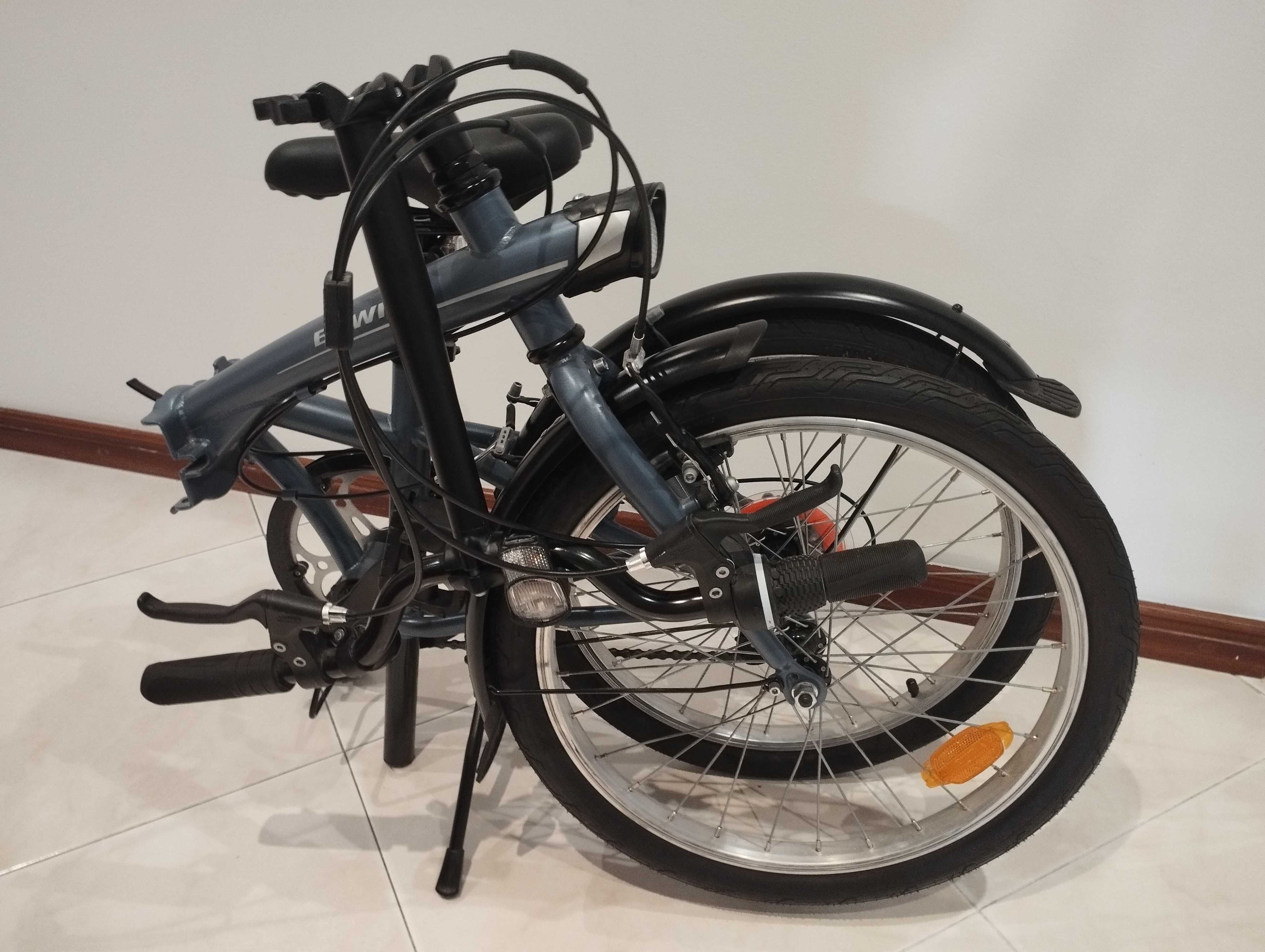 Bicicleta Dobrável  BTWIN FOLD 120 cinza