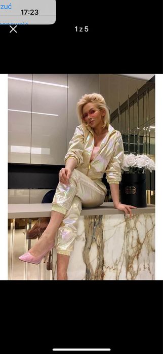 Just Unique gold flesh ortalion ML komplet dresowy