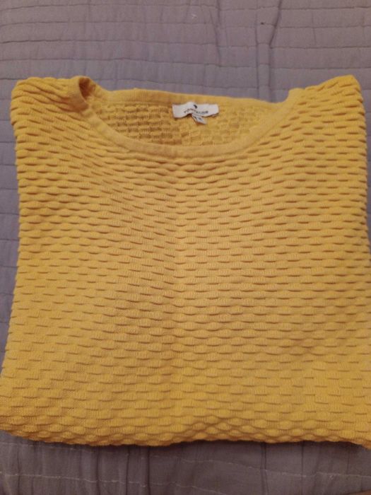 Szykowny sweter od Tom Tailor, rozm. M, soczysty żółty