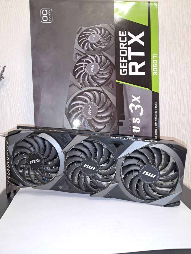 Видеокарта ASUS STRIX RTX 3060 Ti GAMING КАК НОВАЯ! пломба и другие