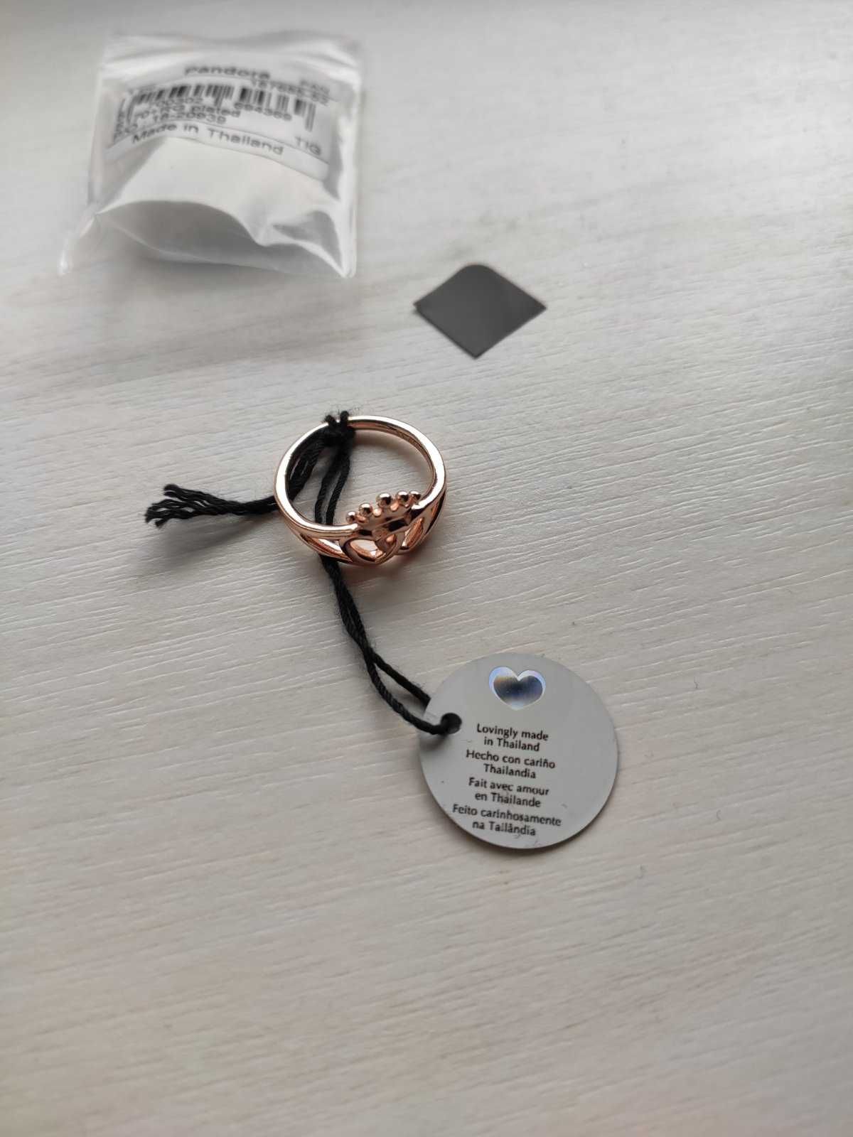 Pandora Каблучка р. 52 кольцо оригінал рожеве золото сердце корона