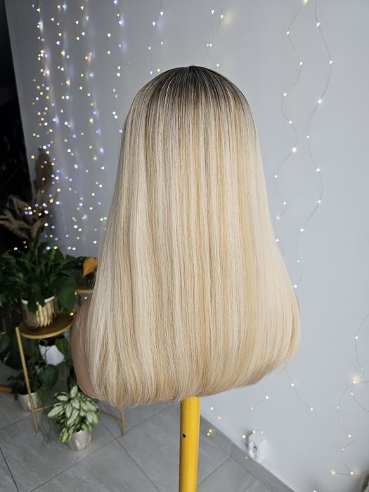 Tupet topper damski Wiola mix ciepły blond 3D naturalna fryzura