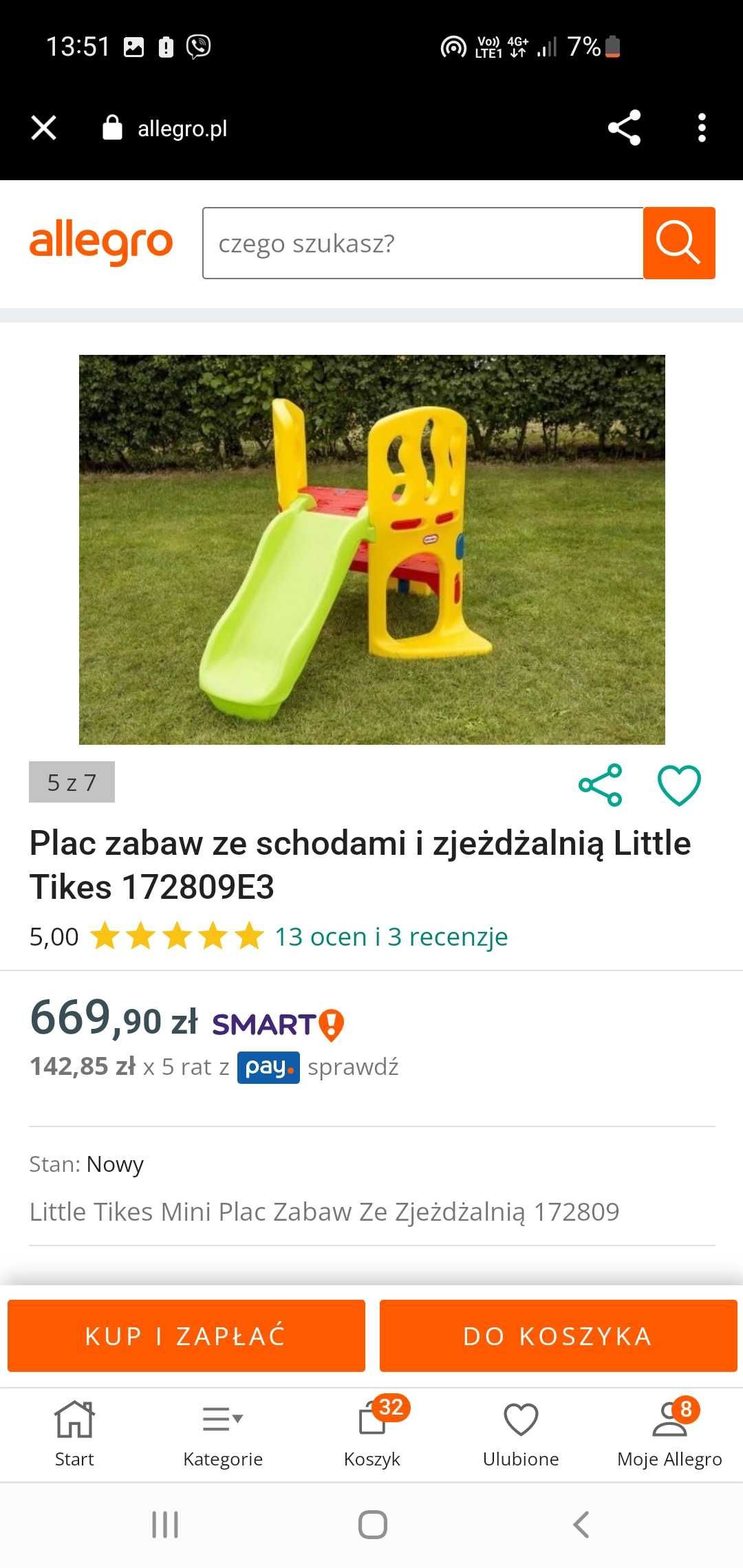 Plac zabaw, domek plastikowy, zjeżdżalnia little tikes