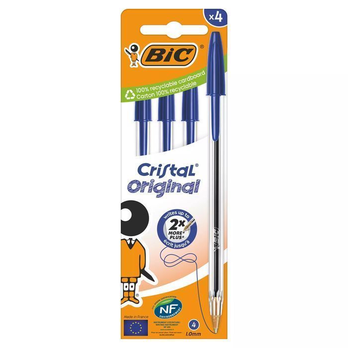 Długopis niebieski Cristal Original Med 4szt.. BIC
