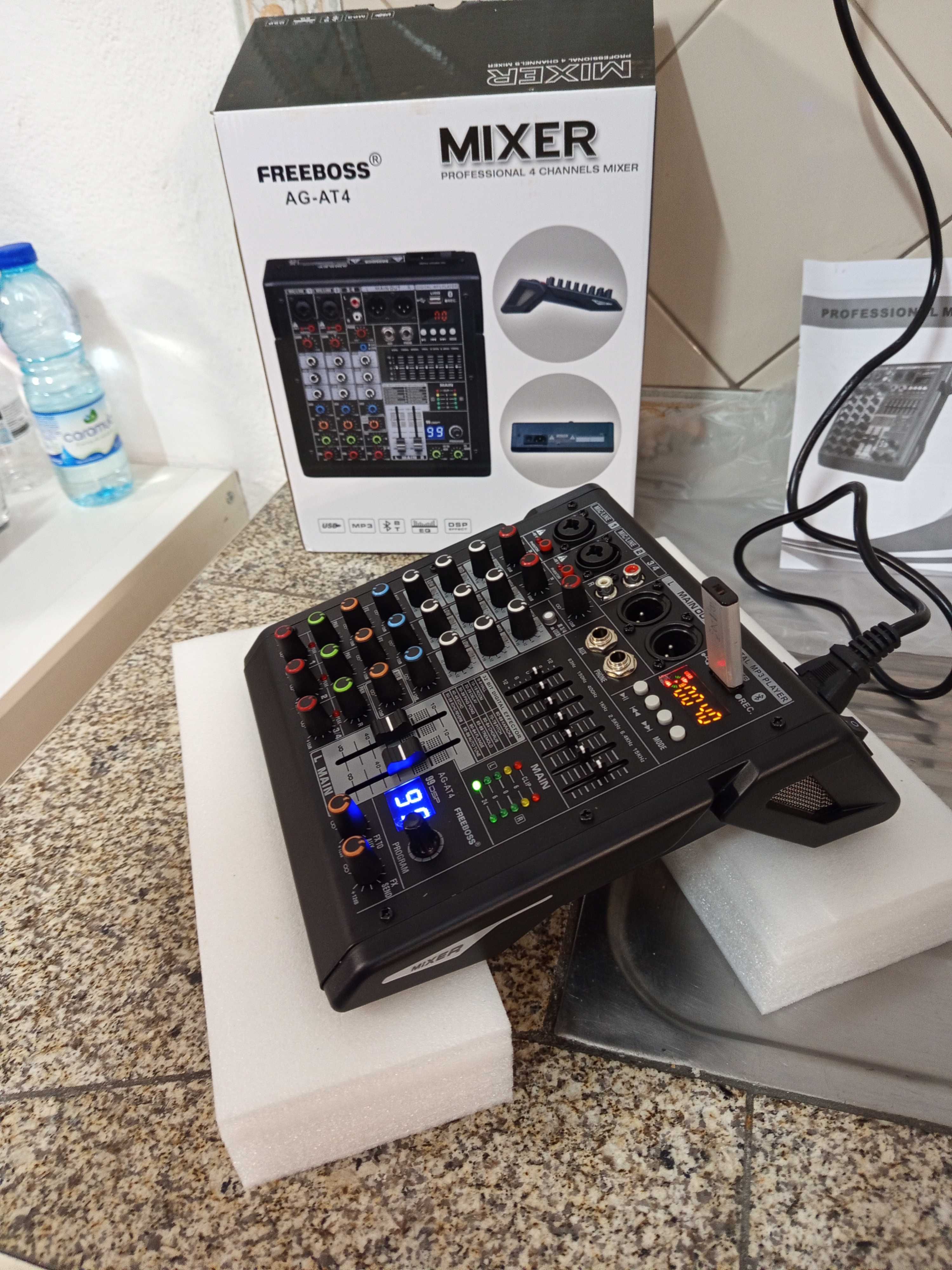 Mesa de Áudio 99 DSP USB Bluetooth Nova