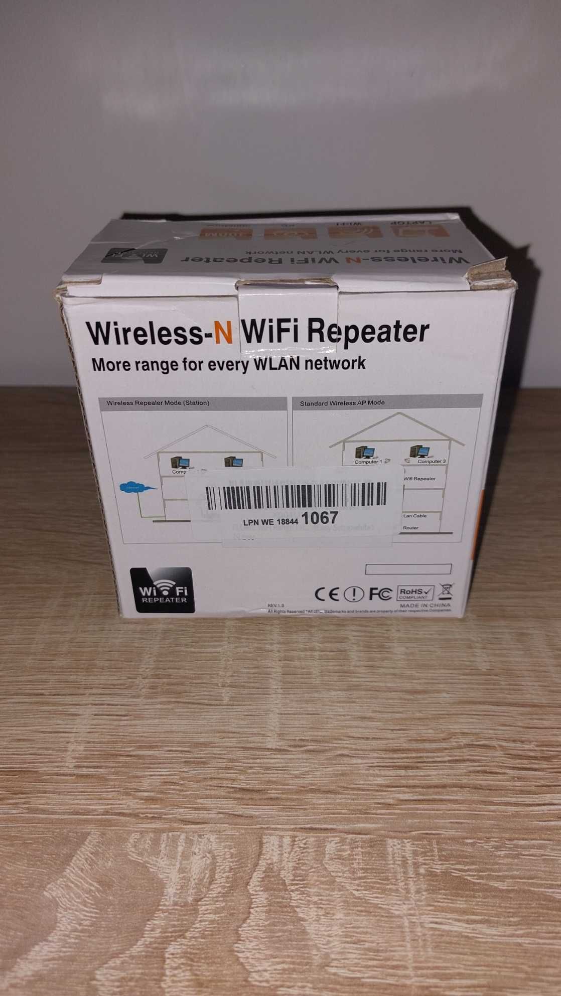 Wzmacniacz sygnału Wi-Fi Wireless Repeater Czarny