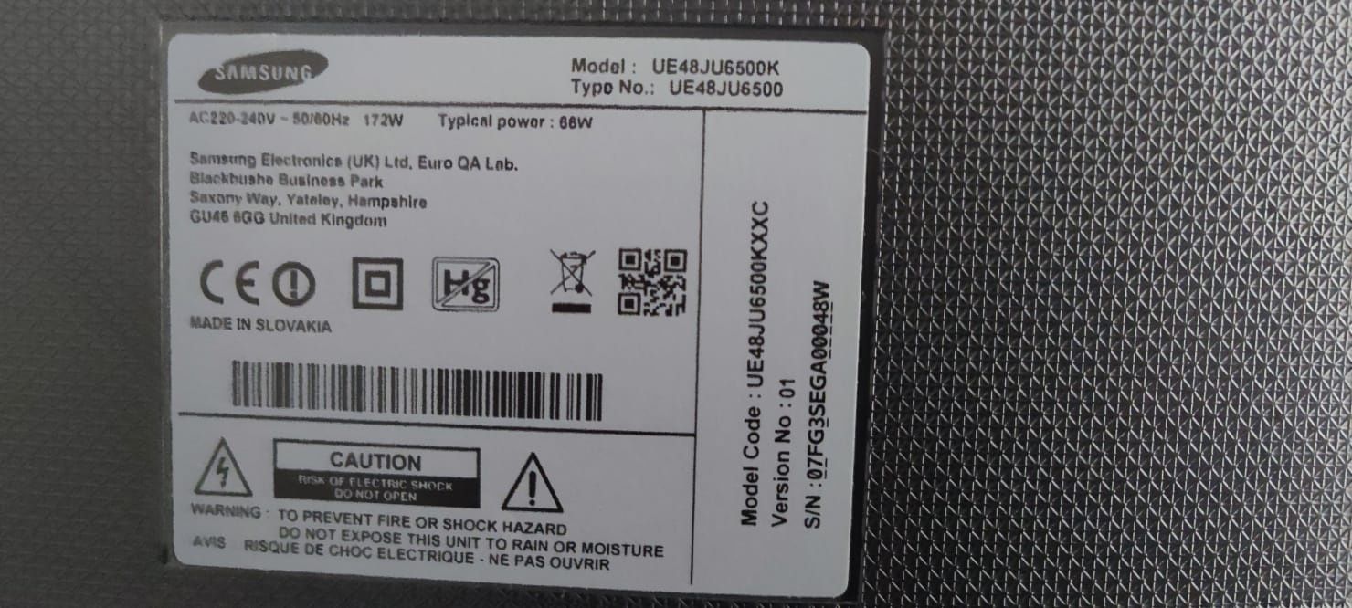TV Samsung 48" Curvo - ECRÃ PARTIDO