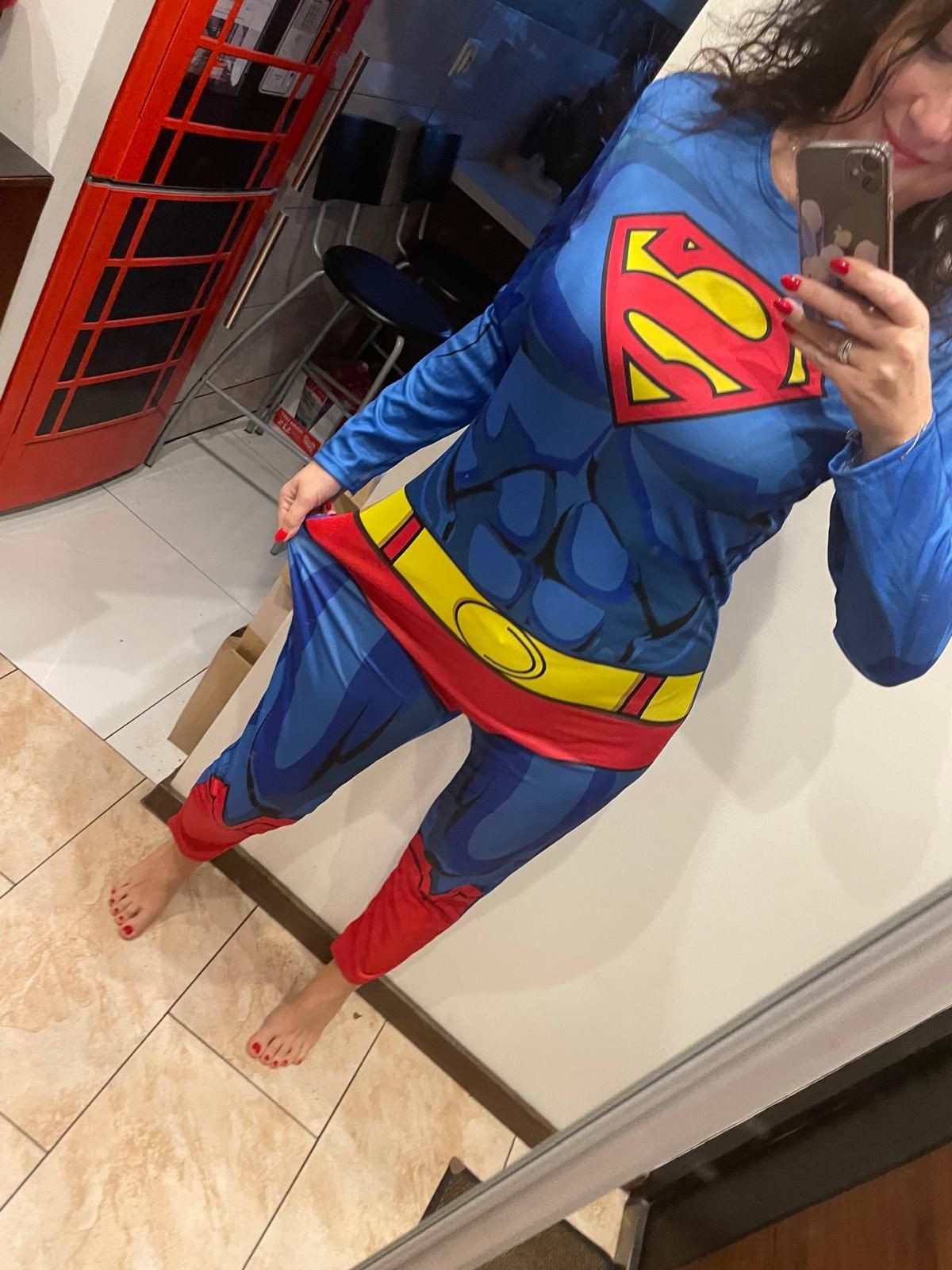 Strój karnawałowy kombinezon Superman roz XL