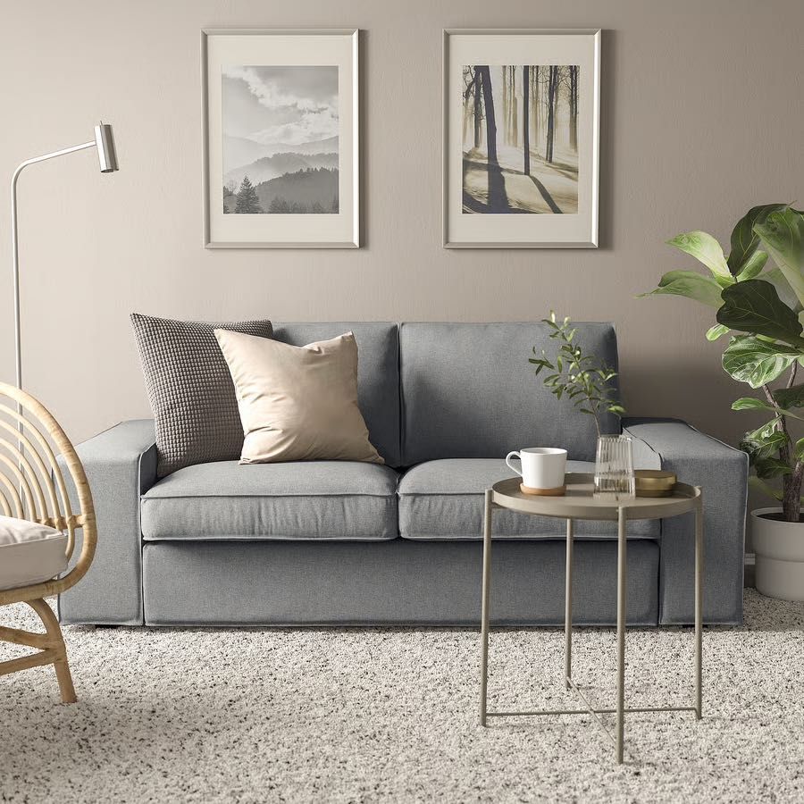 Sofá 3 lugares IKEA bege/cinzento