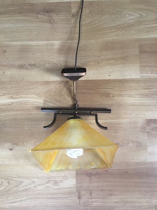 Lampa metal szkło