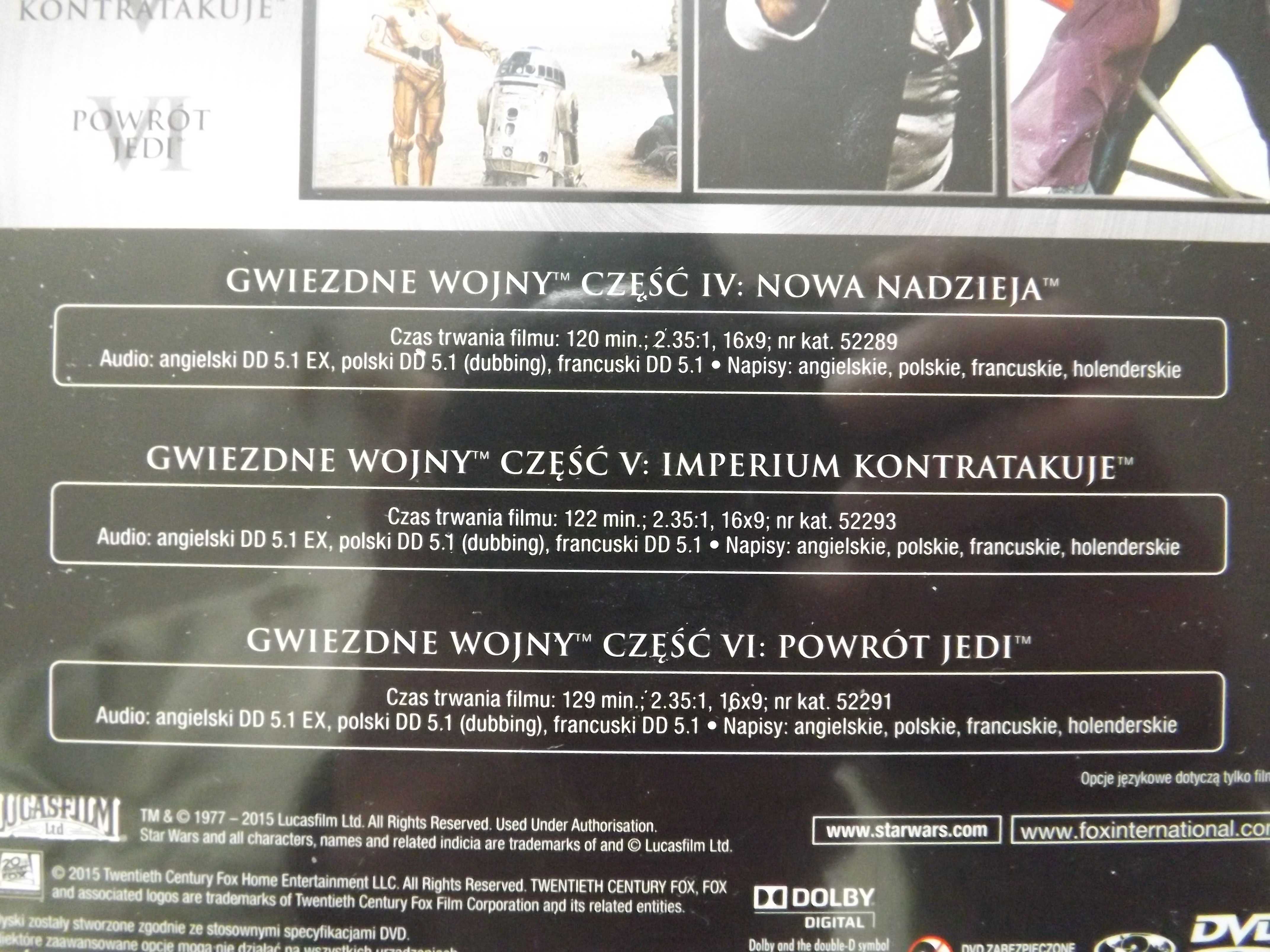 star wars 6 dvd po polsku filmy saga gwiezdne wojny unikat