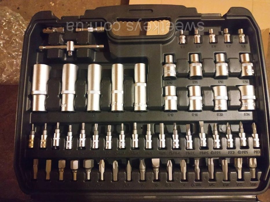 Набор ключей головок инструментов Ключі Black 108 ел ПОЛЬША