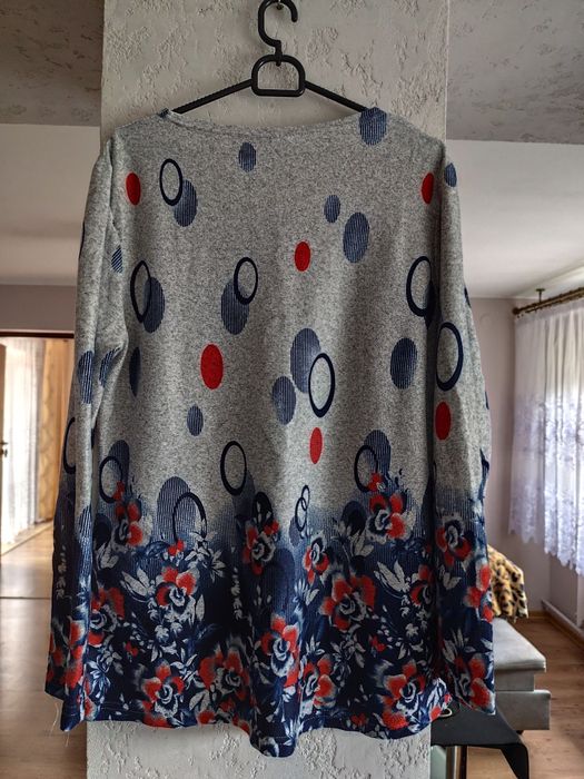 Bluzka z bawełną z długimi rękawami rozm 44.