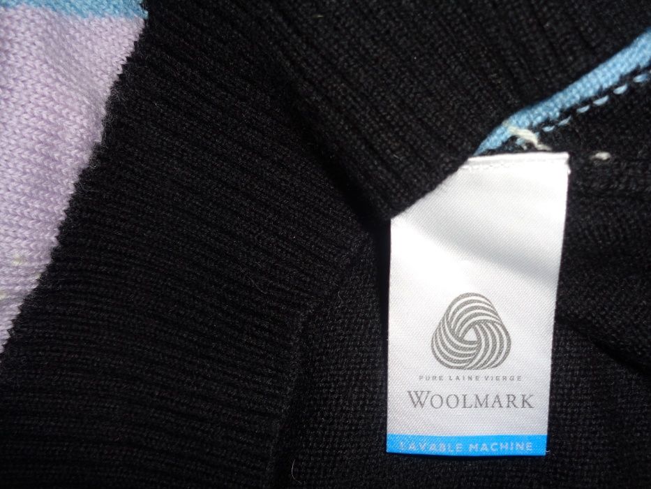 LACOSTE Woolmark PURE NEW WOOL wełniany sweter męski w romby j.nowy 4