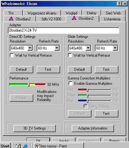 3dfx Quantum3d Obsidian2 X-24 Voodoo2 SLI na jednej karcie