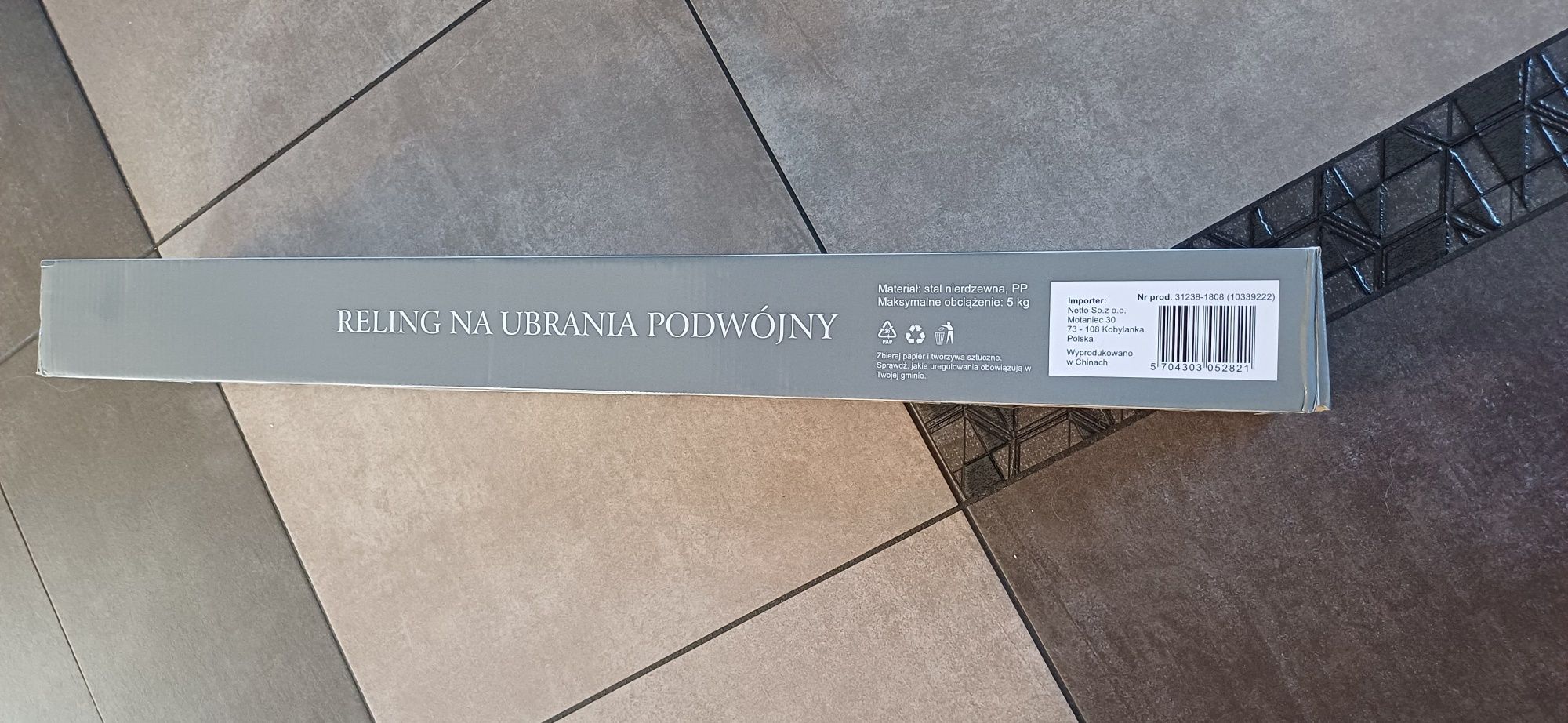 Wieszak /reling na ubrania podwójny
