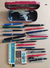 Stare długopisy, ołówki, pióra PRL do kolekcji