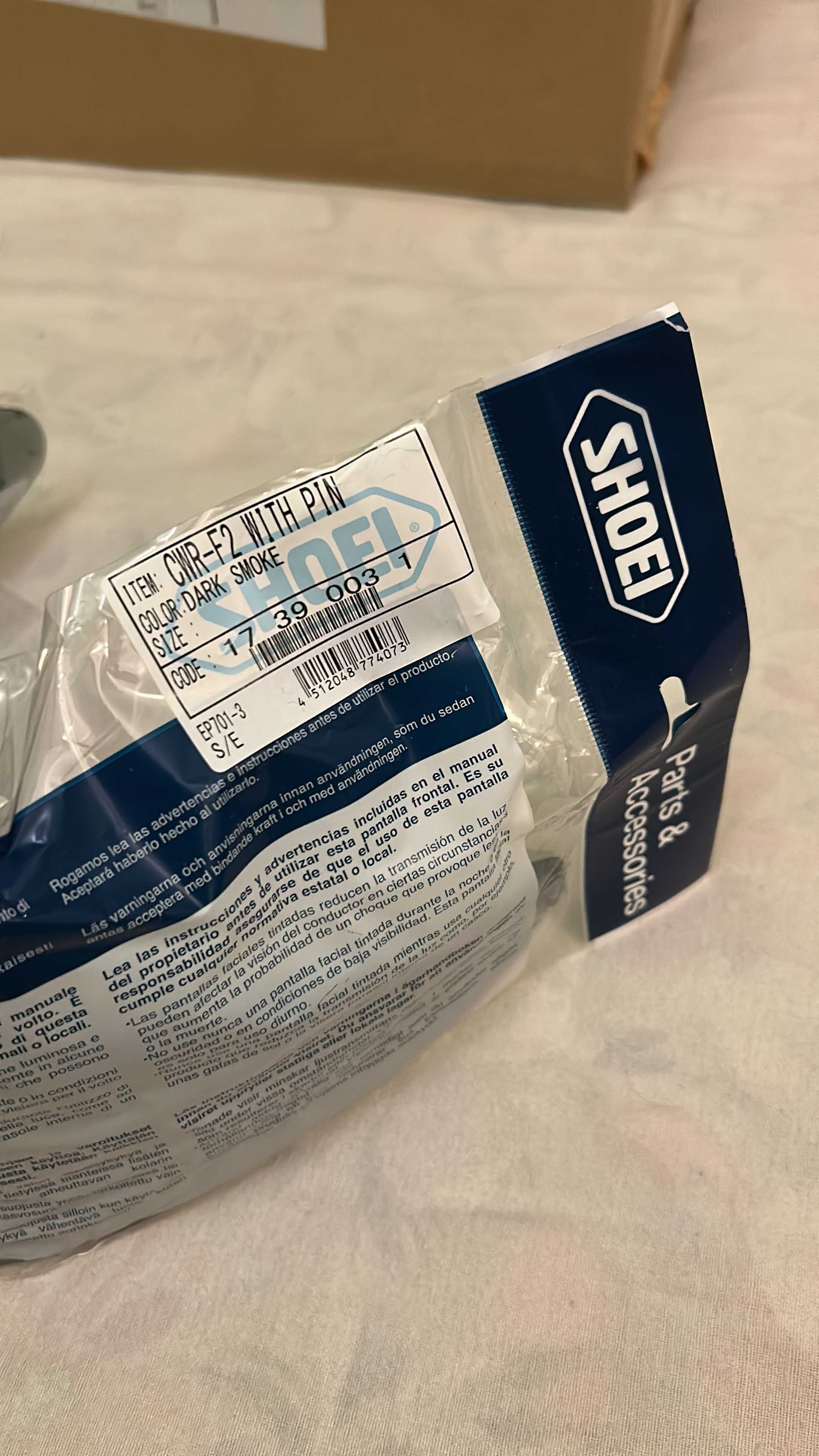 Viseira Shoei Cwr-F2 with pin Fumada