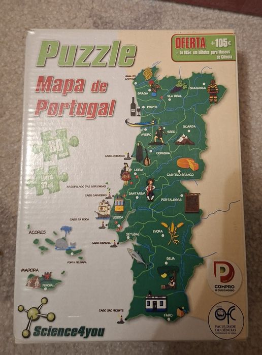 Puzzle "Mapa de Portugal "