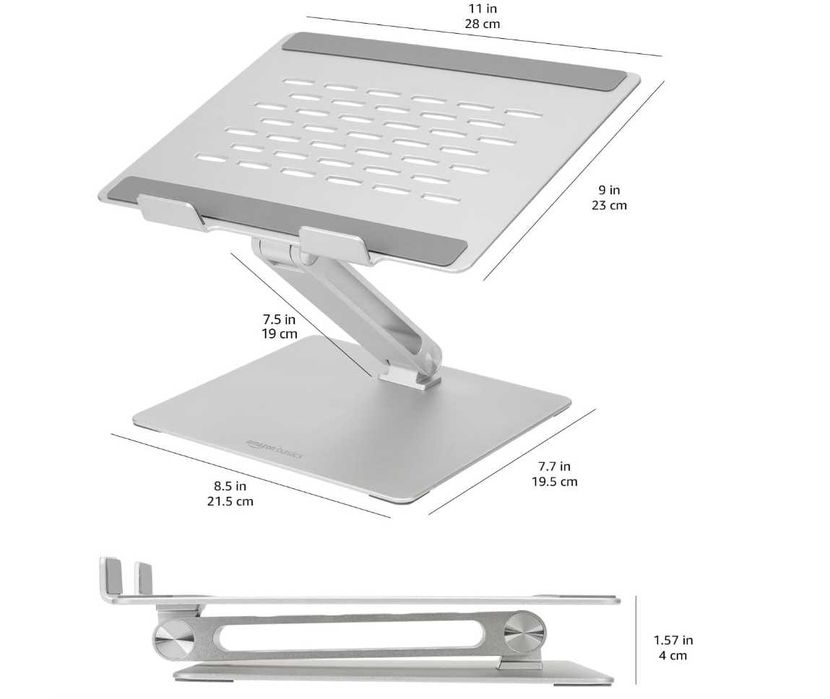 Podstawka pod laptopa ergonomiczna Aluminiowa max 17,3"