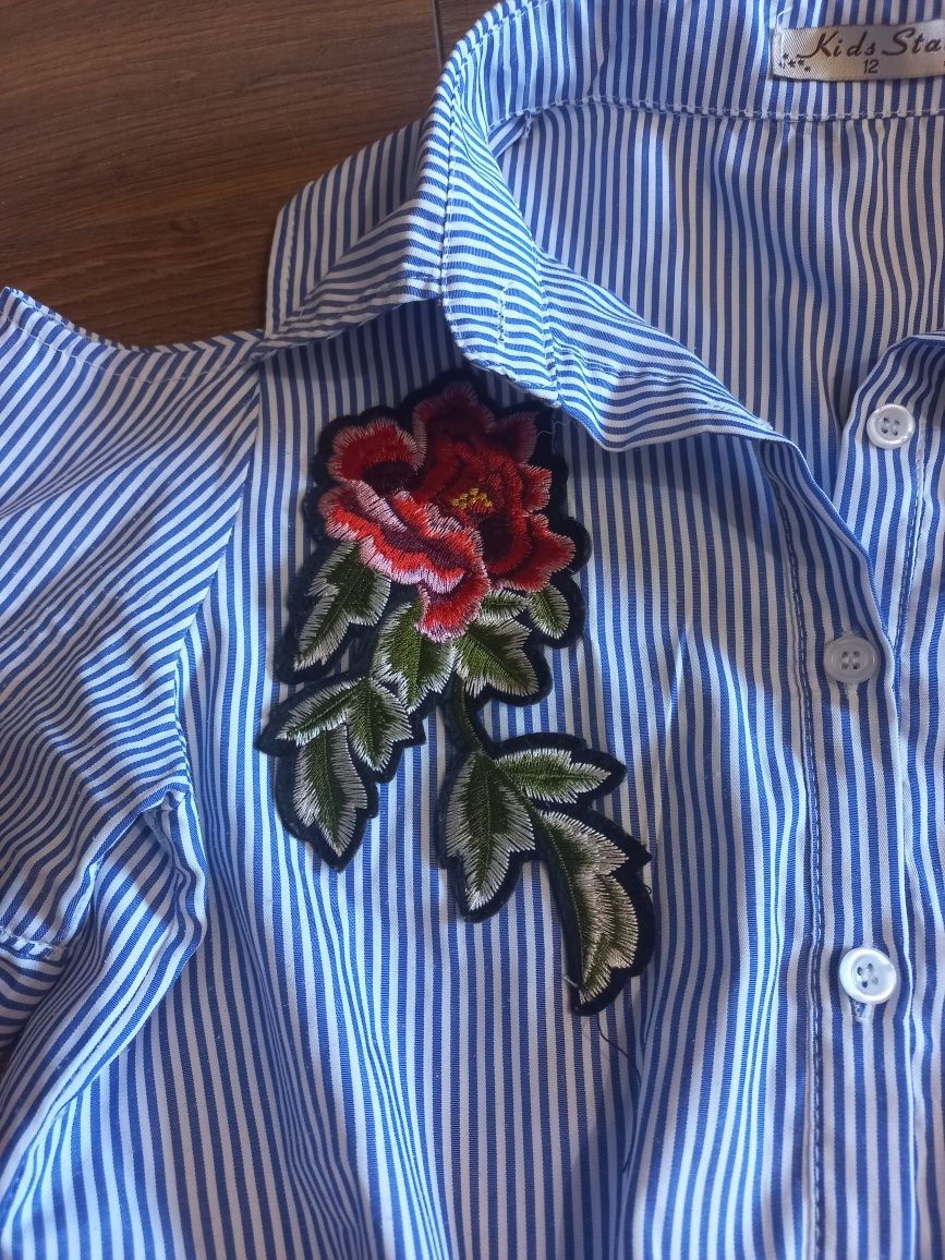 Блуза кофта для школы с вышивкойй.