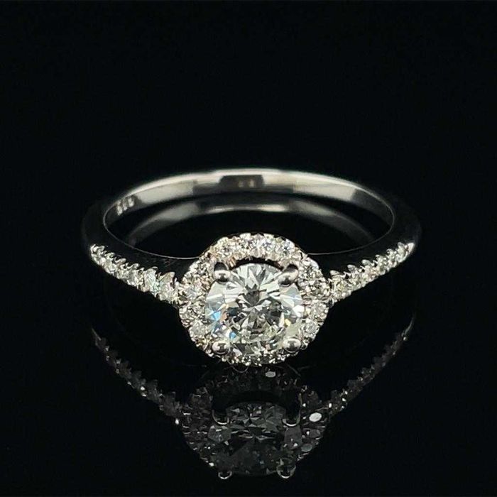 Halo Radiance Diamond Ring - Anel