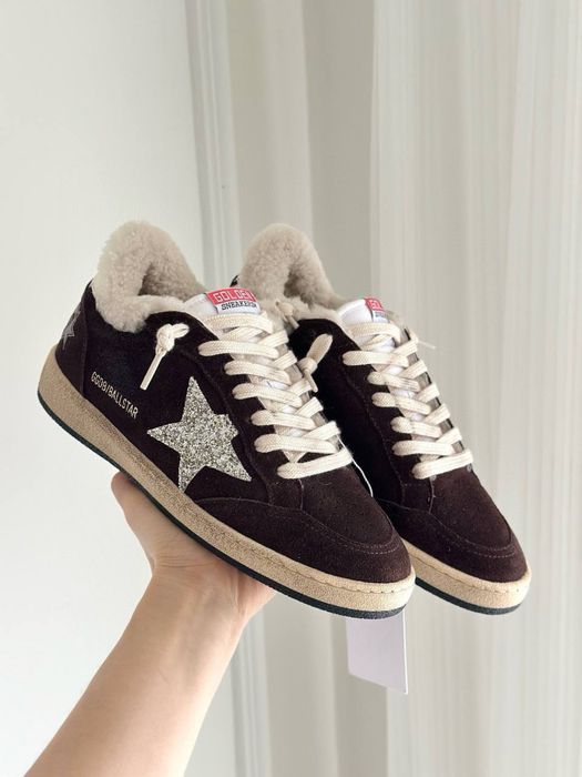 Кеди хутро Golden Goose кросівки Голден Гус кроссовки мех зимние теплі