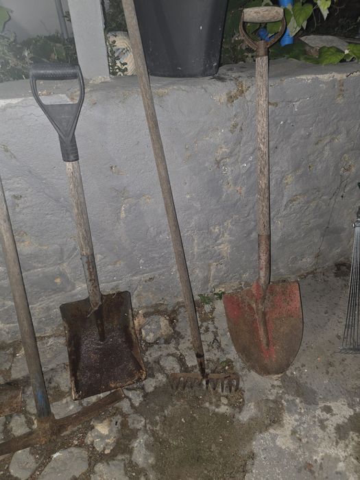 Enchada pá ancinho vassoura tudo para jardim