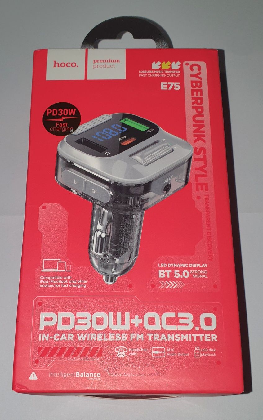 Hoco FM Launcher E75 Bravery PD30W+QC3
