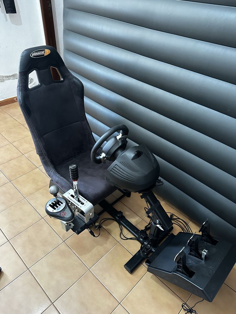Cockpit simracing completo thrustmaster, playseat