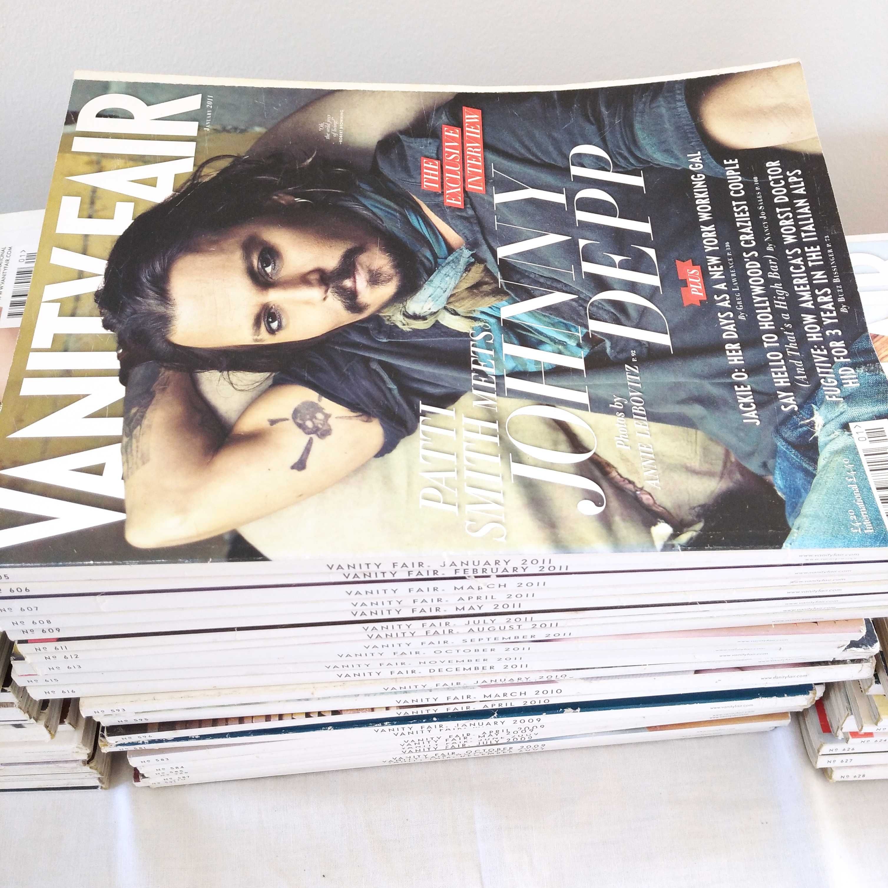 lote 57 revistas vanity fair +oferta 6 esquire preço por todas moda