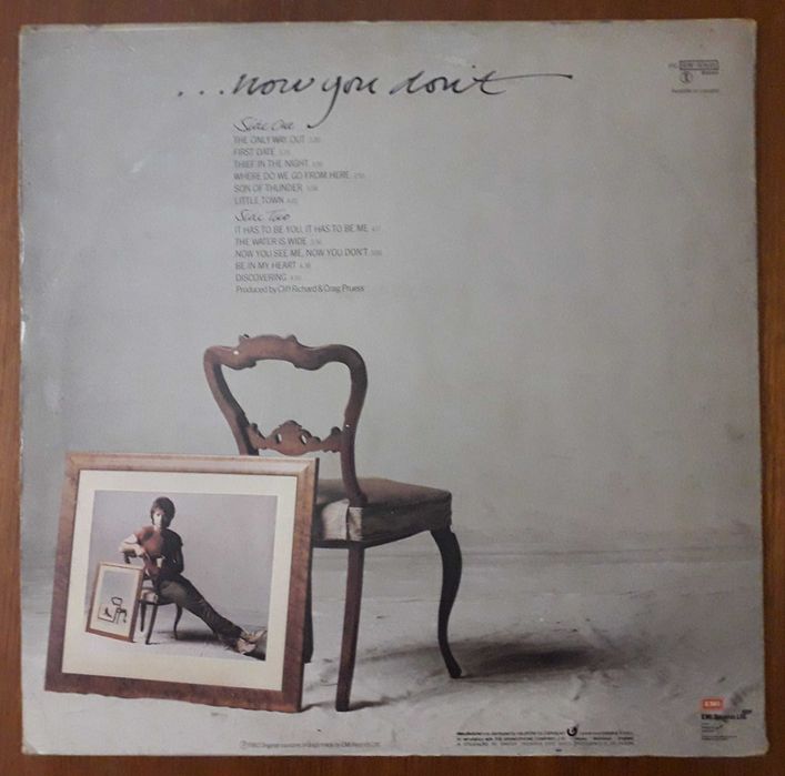 Cliff Richard disco de vinil "Now you see me...now you don't"
