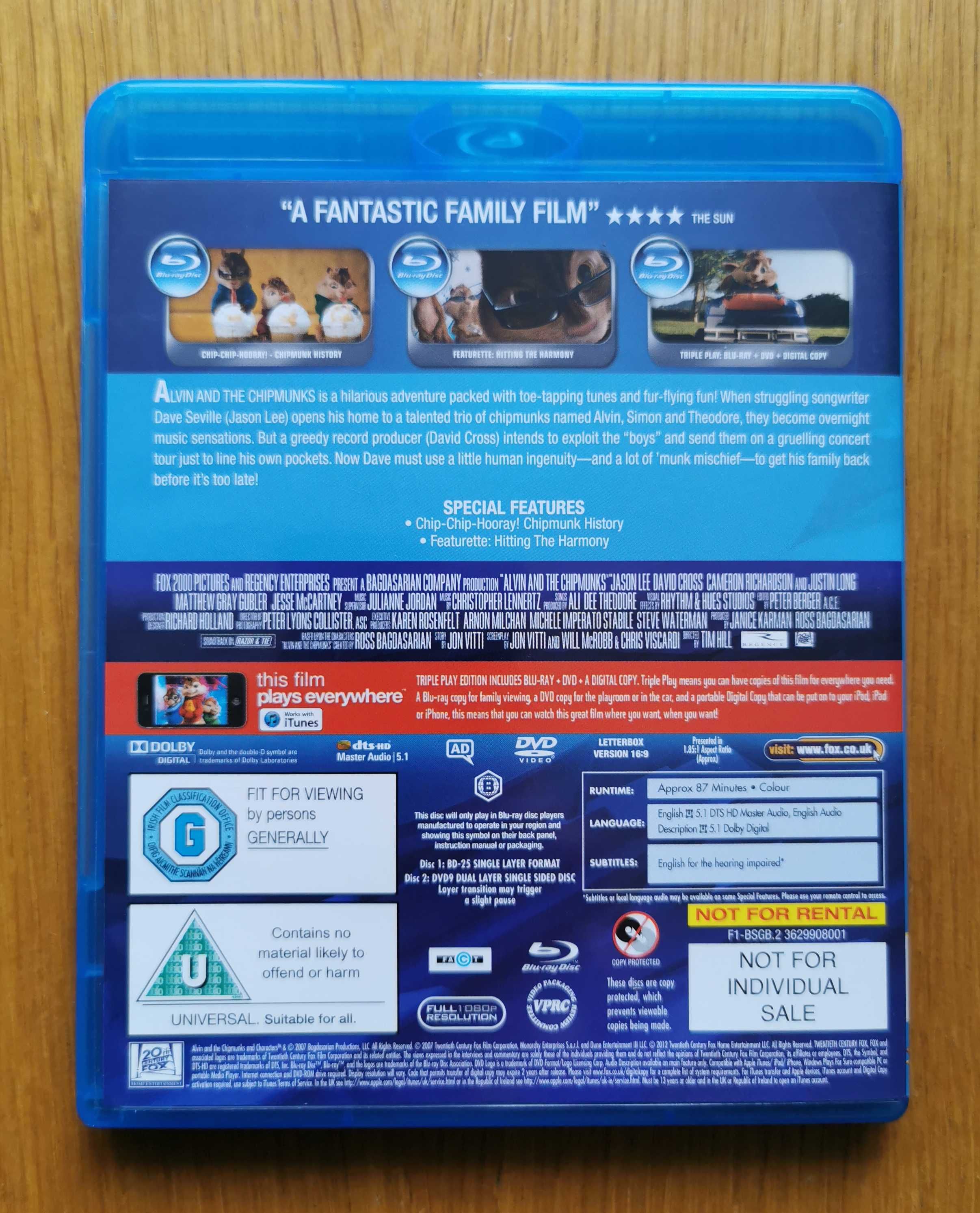 Alvin and the Chipmunks 1-3 (Alvin I Wiewiórki 1-3) 3x Blu-ray +3x DVD