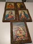 5 Quadros religiososcom moldura em cortiça